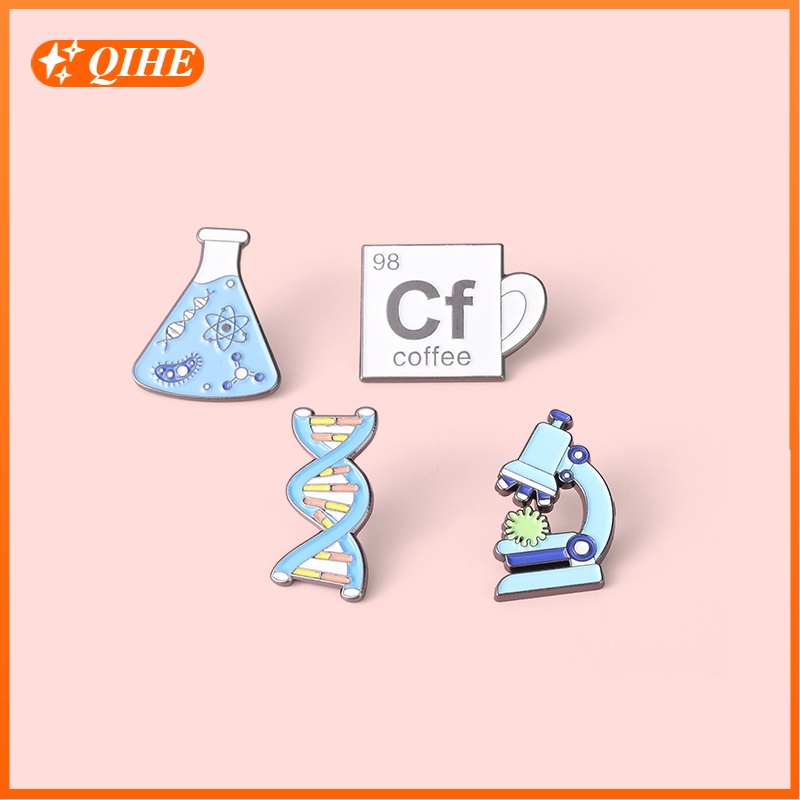 Creative Science Enamel Pin Microscope Pin DNA Pin Biological ...