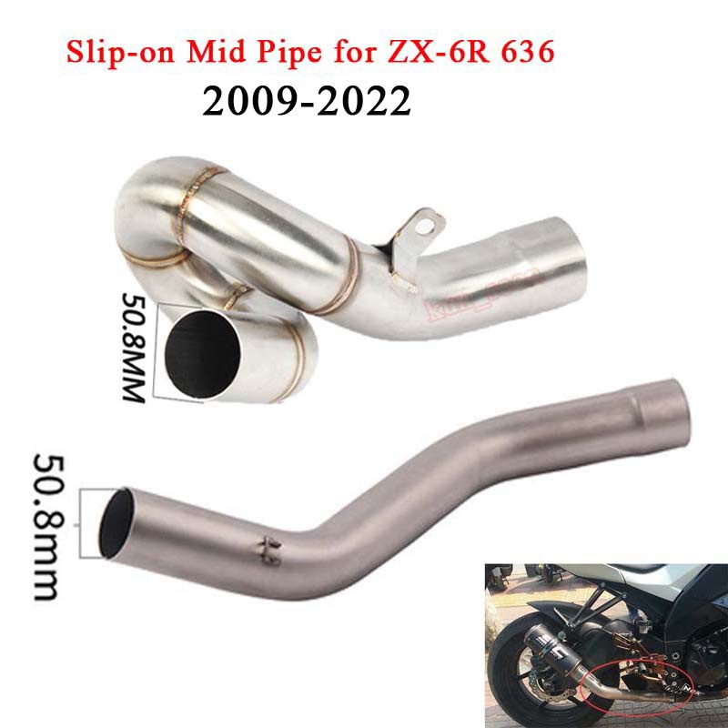 51mm Stainless Steel Exhaust Mid Link Pipe For Suzuki GSX-R 1000 2005-2006