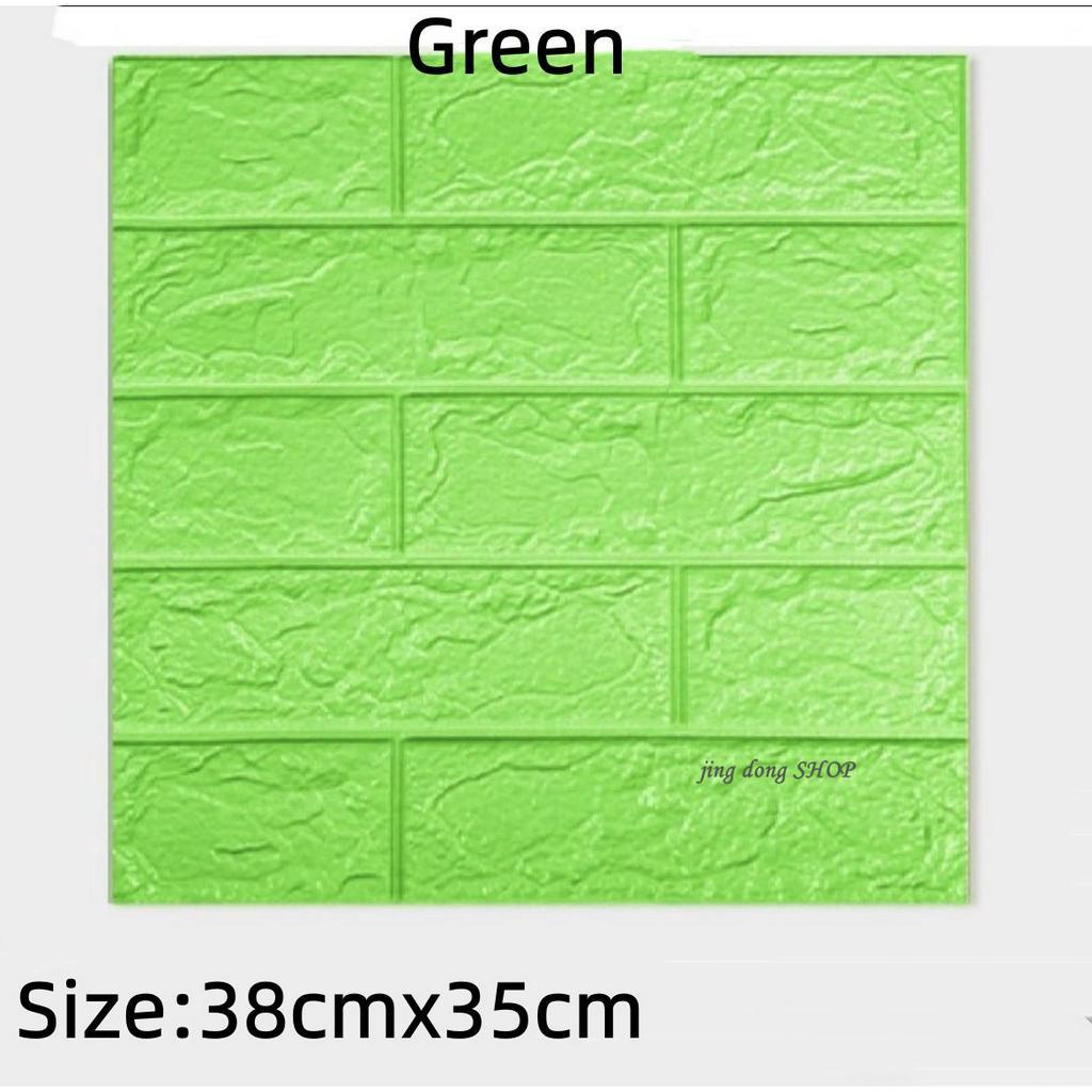 10PCS Adhesive 3D Foam Wallpaper Waterproof Brick wall Stickers Bedroom