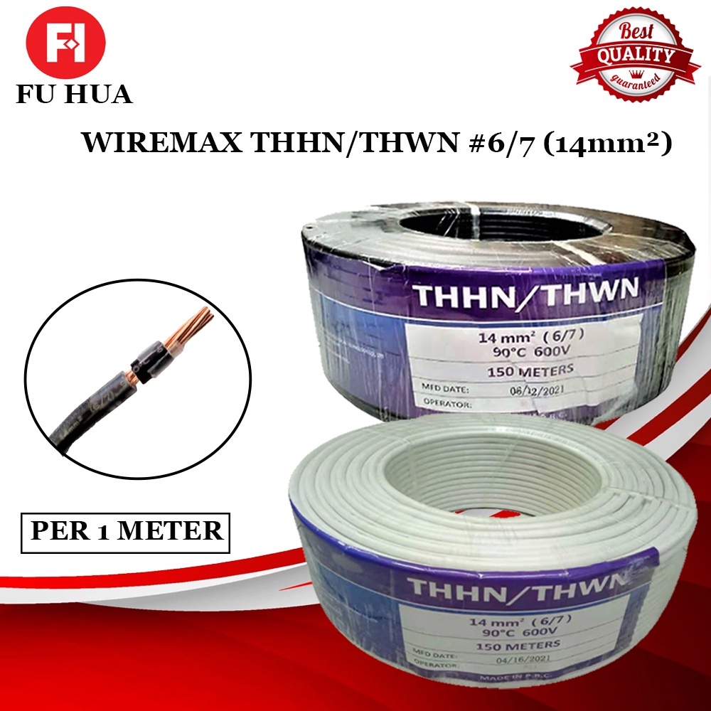 thumbnail image 2 of 100 Ft 6 AWG Gauge THHN THWN Copper Wire (Black, White, Red) + 100 Ft 10 AWG Green – Stranded 2 of 4