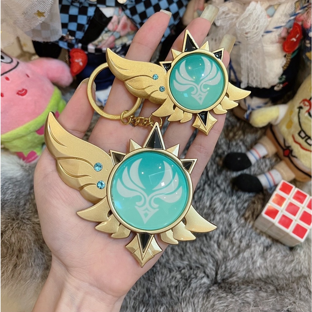 Vision Key Chain Large SIZE 1:1 Ratio Genshin Impact (With Sample ...