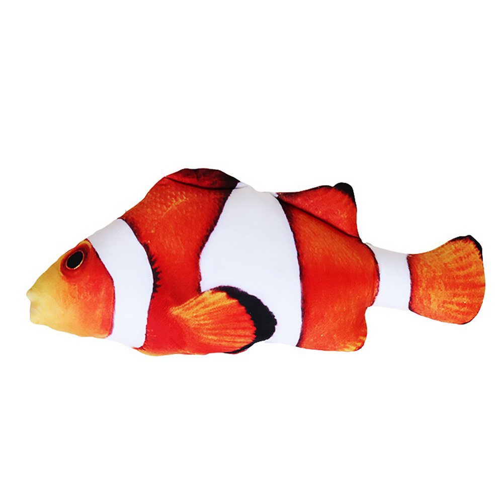 OWsu FISH TOY TILAPIA NEMO ELECTRIC FLOPPING CAT KICKER FISH PLUSH TOY ...