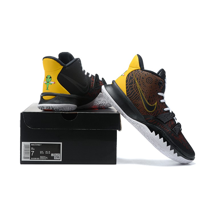 Black and yellow kyrie shoes sale