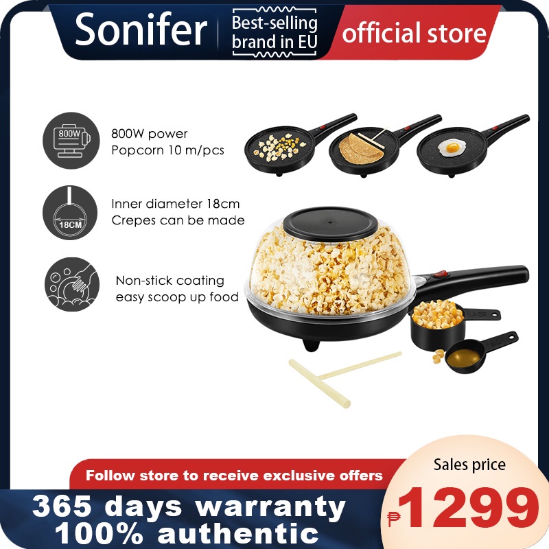 Sonifer popcorn Maker Portable Omelette Maker Crepe Maker breakfast