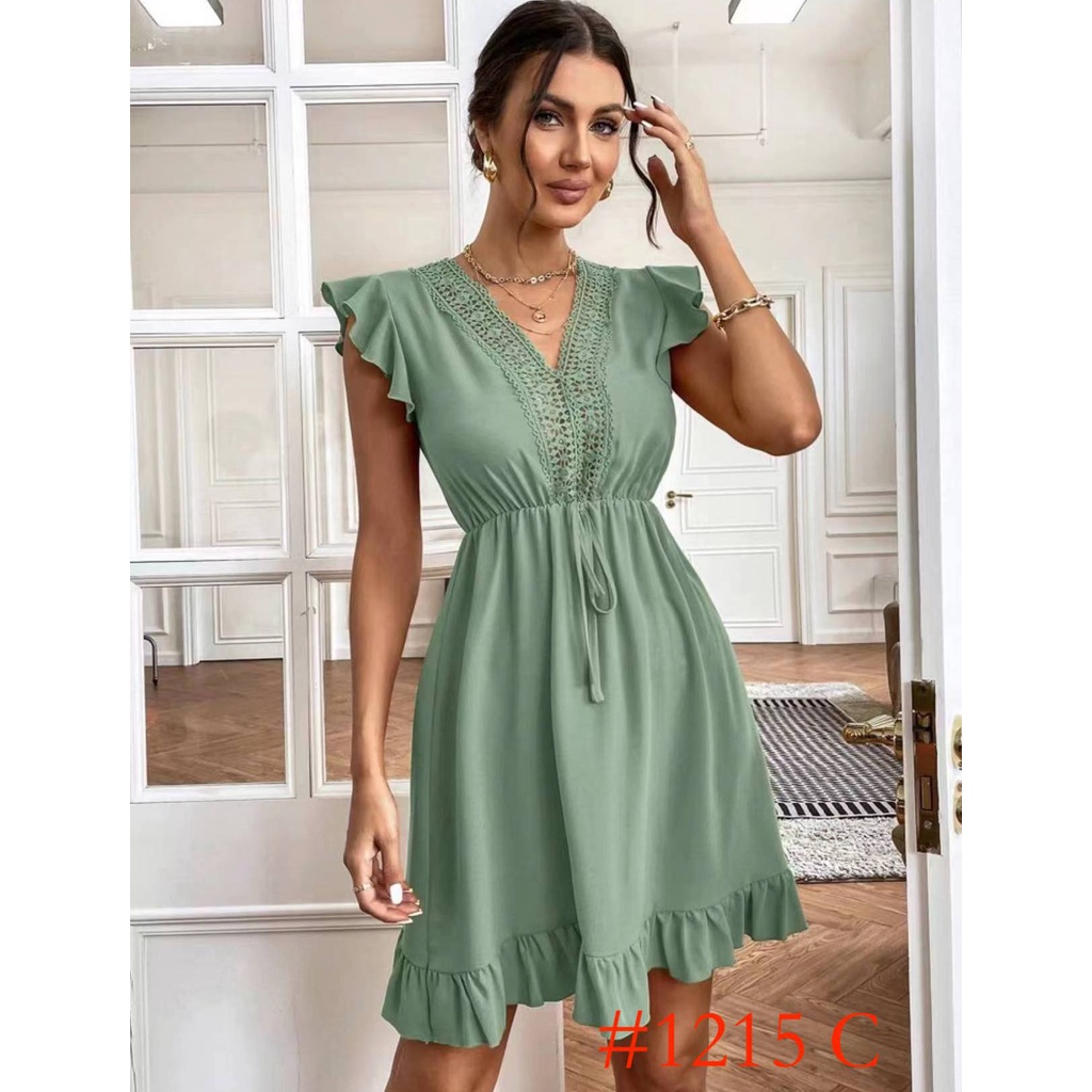 Fashion short sleeve casual formal dress | Shopee Philippines