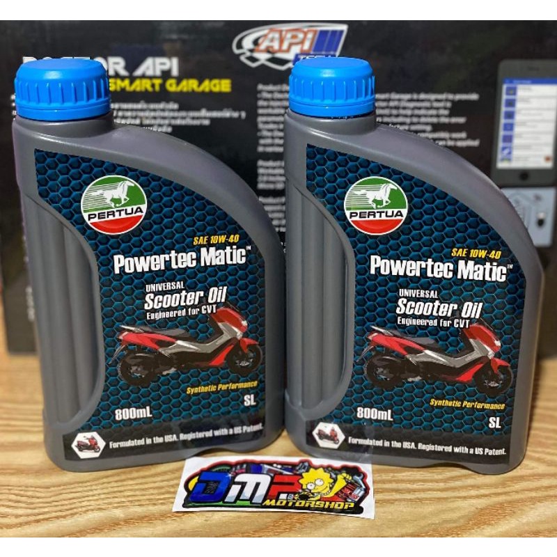 PERTUA POWERTEC MATIC UNIVERSAL SCOOTER OIL SAE 10W40 1LITER 800ML 1PC ...