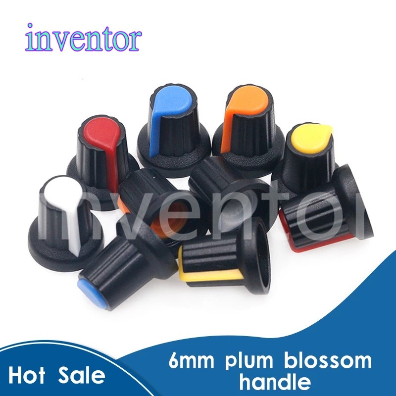 WH148 Potentiometer Switch Knob Caps AG2 6mm Plastic Plum Handle 15X1 – Electronics