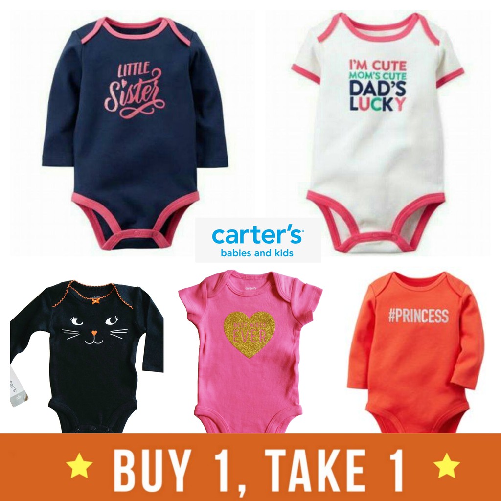 Buy 1 Take 1 Baby Newborn Onesies Brand New Carter s Shopee Philippines