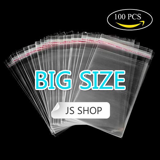 Resealable big size opp plastic bags (100pcs) | Shopee Philippines
