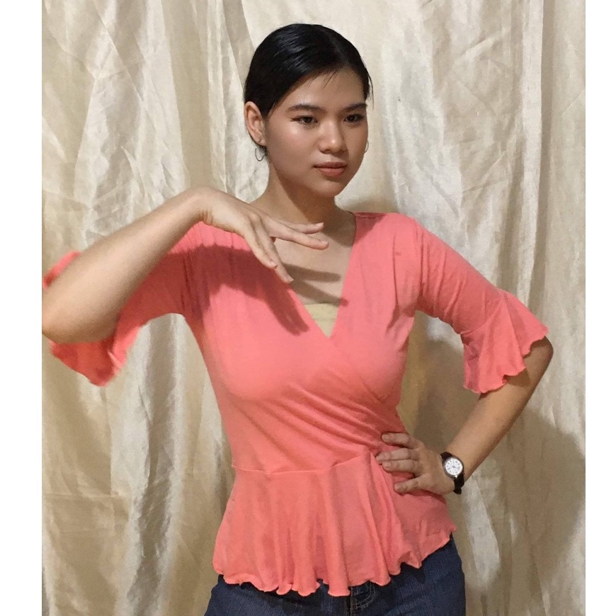 bsapp Bell Blouse Lettuce Style Boho Top for Women (Can be a