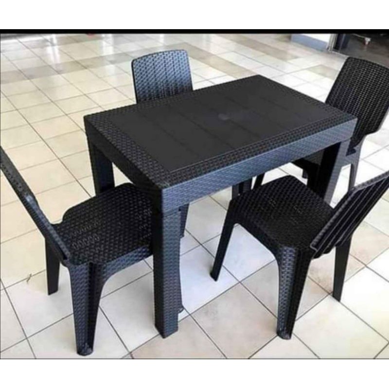 Rattan table and chairs 4 seater new arrivals