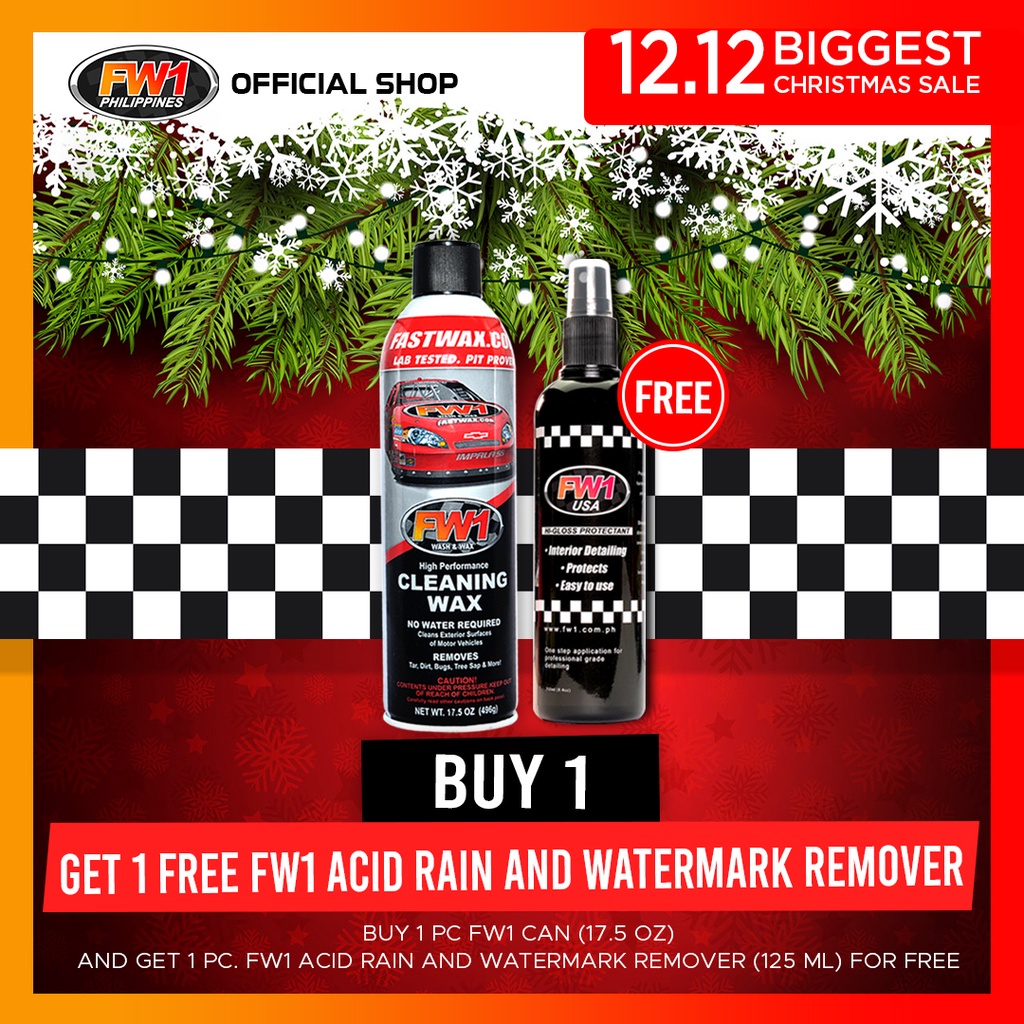 Automotive oil and lubricating oilCHRISTMAS SALE! - FW1 Cleaning Wax 496g  with FREE FW1 Hi-Gloss Det