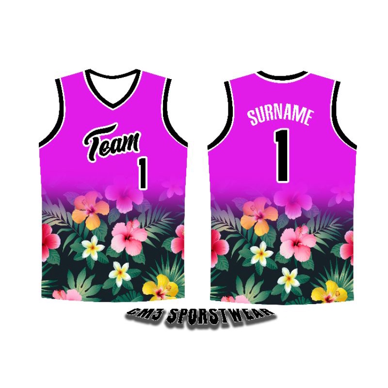 Floral Pink Basketball Shirt Fansidea Floral Basketball Jersey