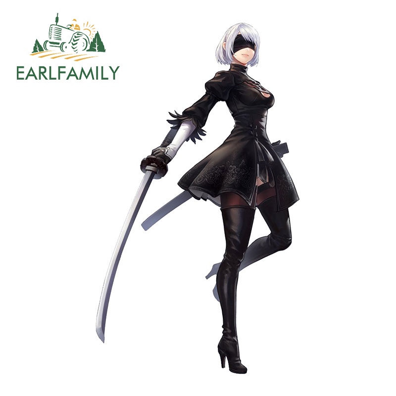 EARLFAMILY 13cm x 7.6cm for Sexy Girl NieR Automata 2B Render Car ...