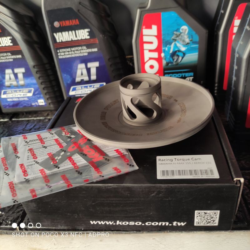 koso racing torque cam ( half sheave) for aerox v1 and v2 and nmax v1 ...