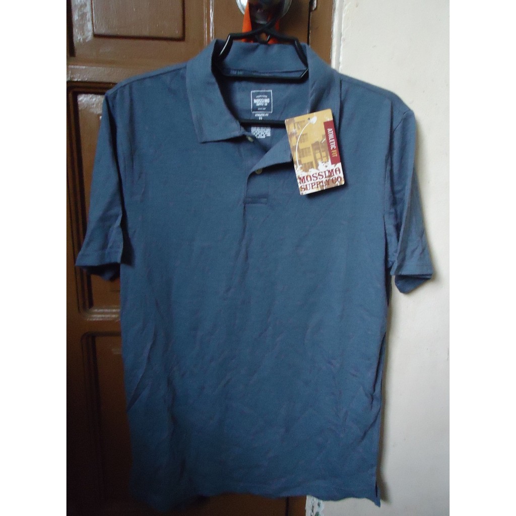 Mossimo Plain Blue Polo Shirt Shopee Philippines