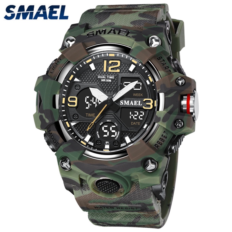 thumbnail image 2 of Skmei Men's Digital Watches Three Time Zones Led Chronograph Waterproof... 2 of 12