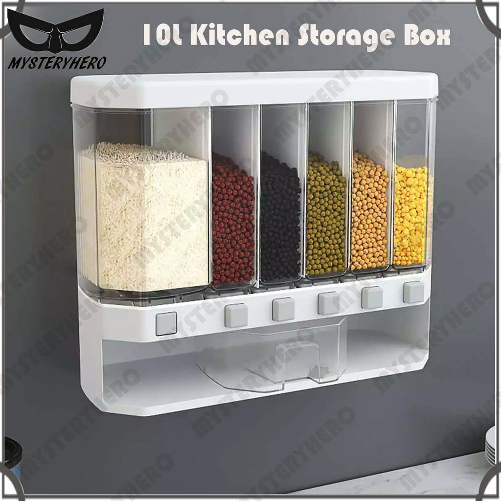 MysteryHero 10L Wall Mounted Food Storage Box Kitchen Wallmounted