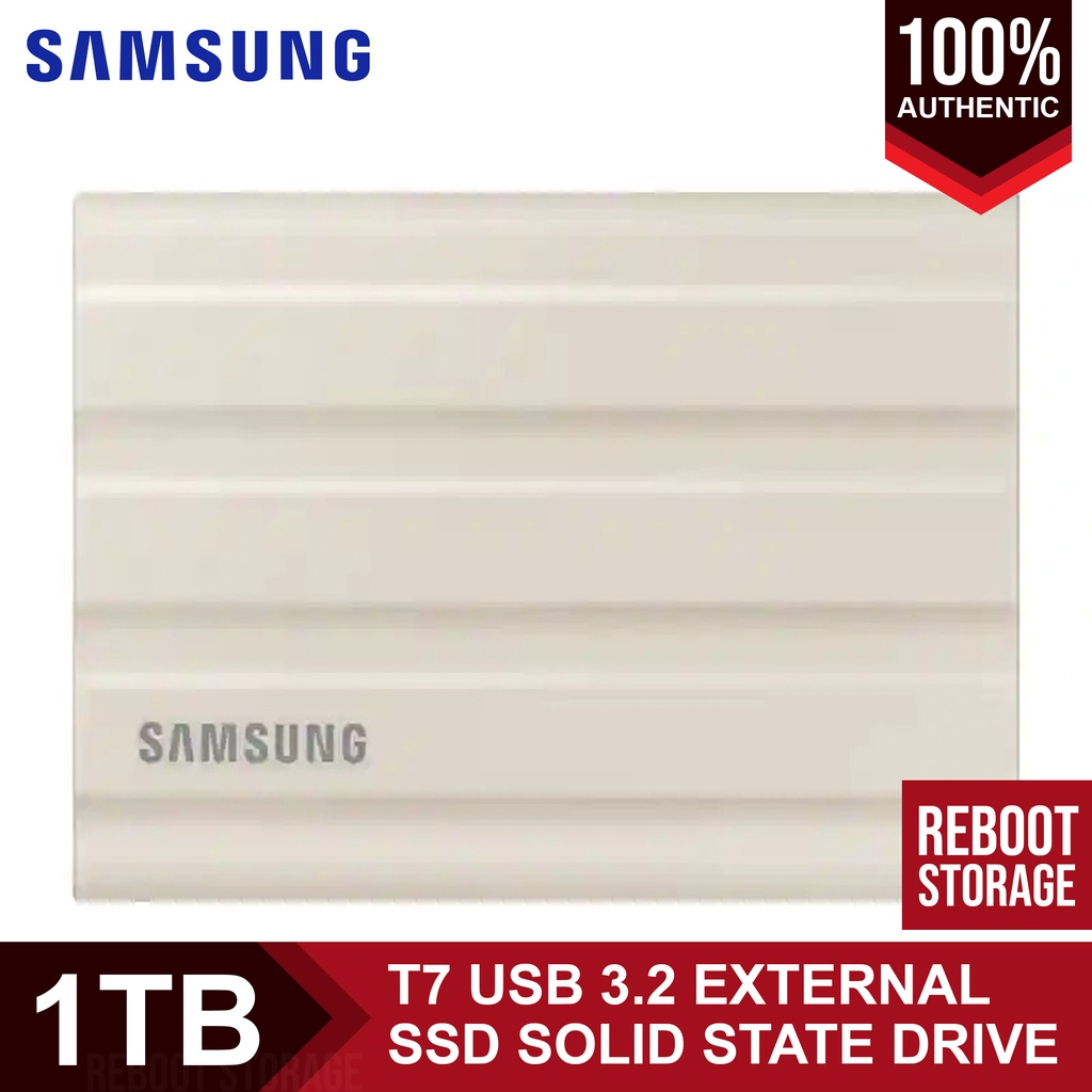 Samsung 1TB External Solid State Drive USB 3.2 T7 Shield Portable SSD