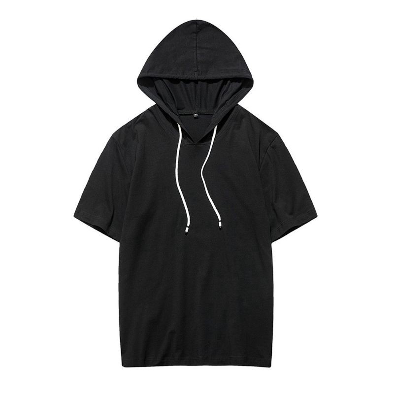 Black hooded tshirt new arrivals