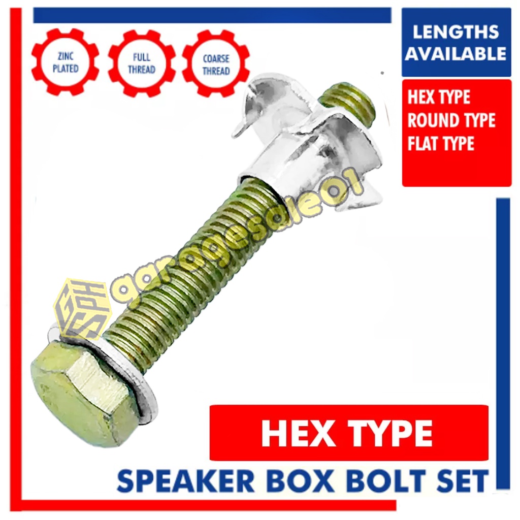 1SET Speaker Bolt Hex / Round / Flat Type Tnuts Speaker Box Bolt with