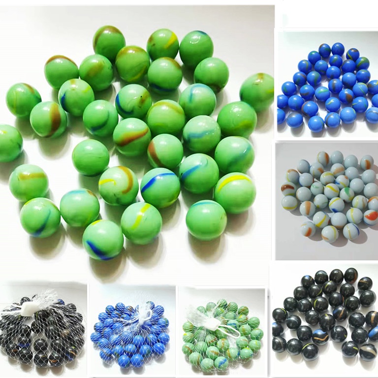 30pcs Opaque Cat's Eye Glass Marble Game Marbles Jolens Holen Aquarium