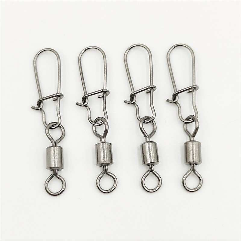 50pcs Carp Fishing Accessories Connector Pin Bearing Rolling Swivel