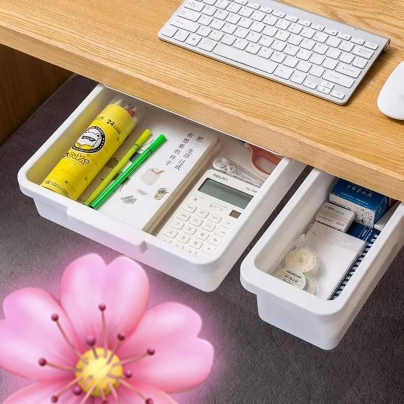 W.H.S under the table pull out drawer space saving desk organiser