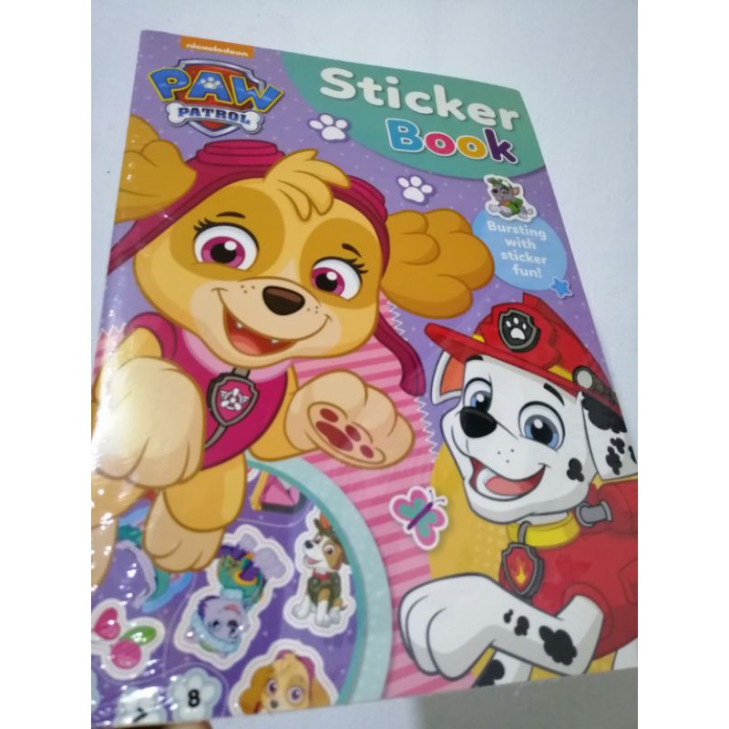 Paw Patrol Sticker Book Children's Softcover Book Shopee Philippines