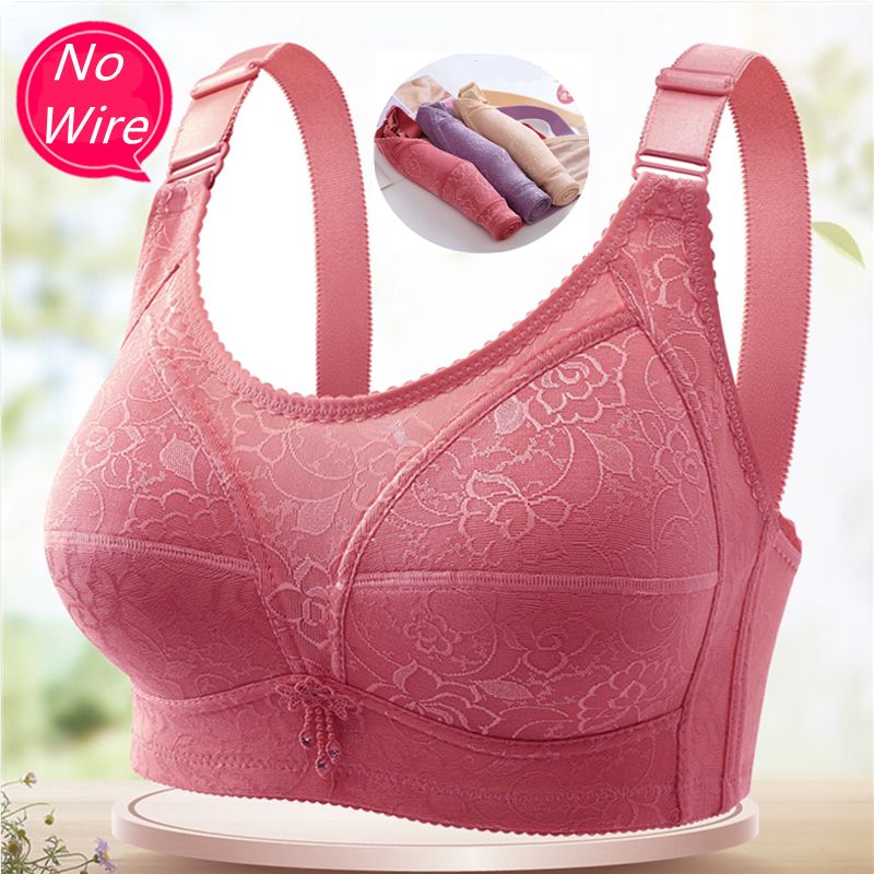 Bralette Cup C D Big Size Bra 38-48 No Wire Bras No Pad No Iron Without ...