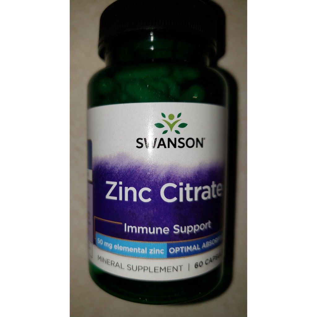 Zinc Citrate 50mg 60 Capsules Expiry Sept 2024 Swanson Shopee Philippines 1201