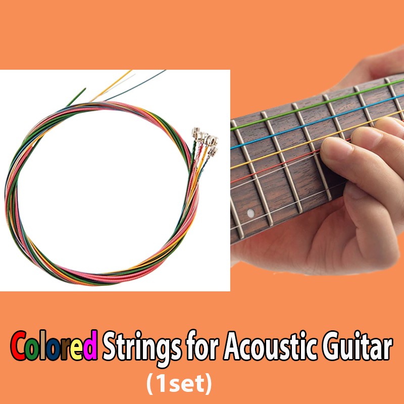 Colored acoustic guitar strings SET Shopee Philippines