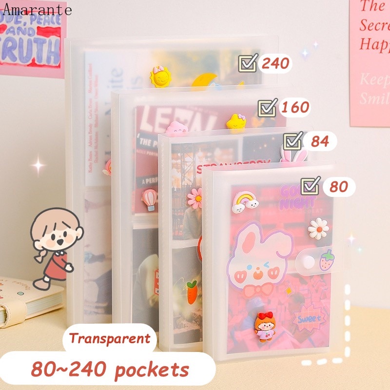 80/160/240 Pockets Frosted Interstitial Photo Album Photocards Postcard ...