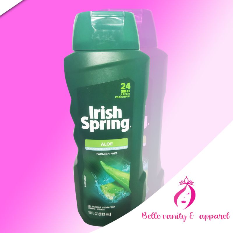 Irish Spring 24 Hour Fresh Aloe Body Wash (532ml) | Shopee Philippines