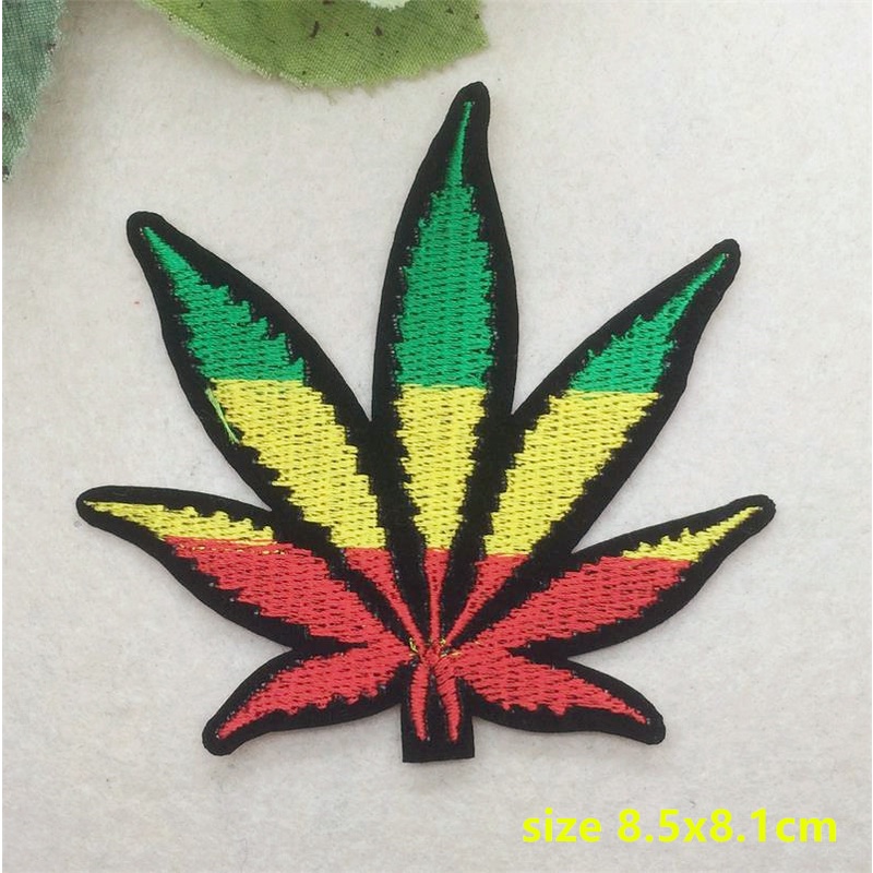 Marijuana Leaf Embroidered newest Hoodie