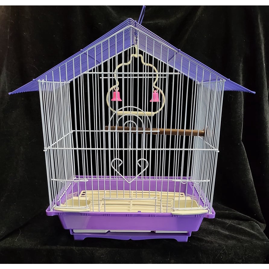BIRD CAGE WITH COMPLETE SET OF PERCH, SWING, FOOD AND WATER FEEDER