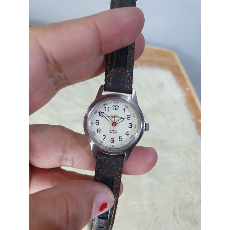 Timex genuine leather discount strap