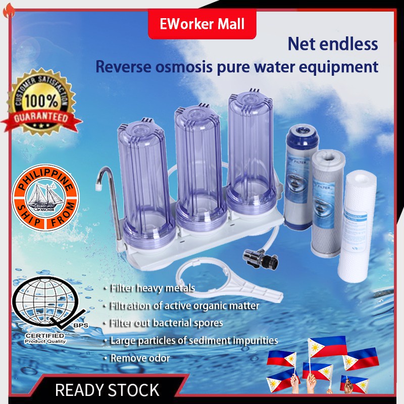 Water Purifier 3 In 1 Water Filter Complete Set For Replaceable Filter ...