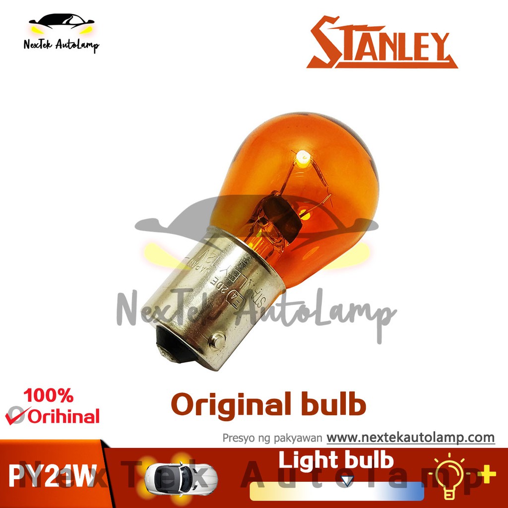 STANLEY PY21W 12V Amber Car Monofilament Crooked Front And Rear Turn