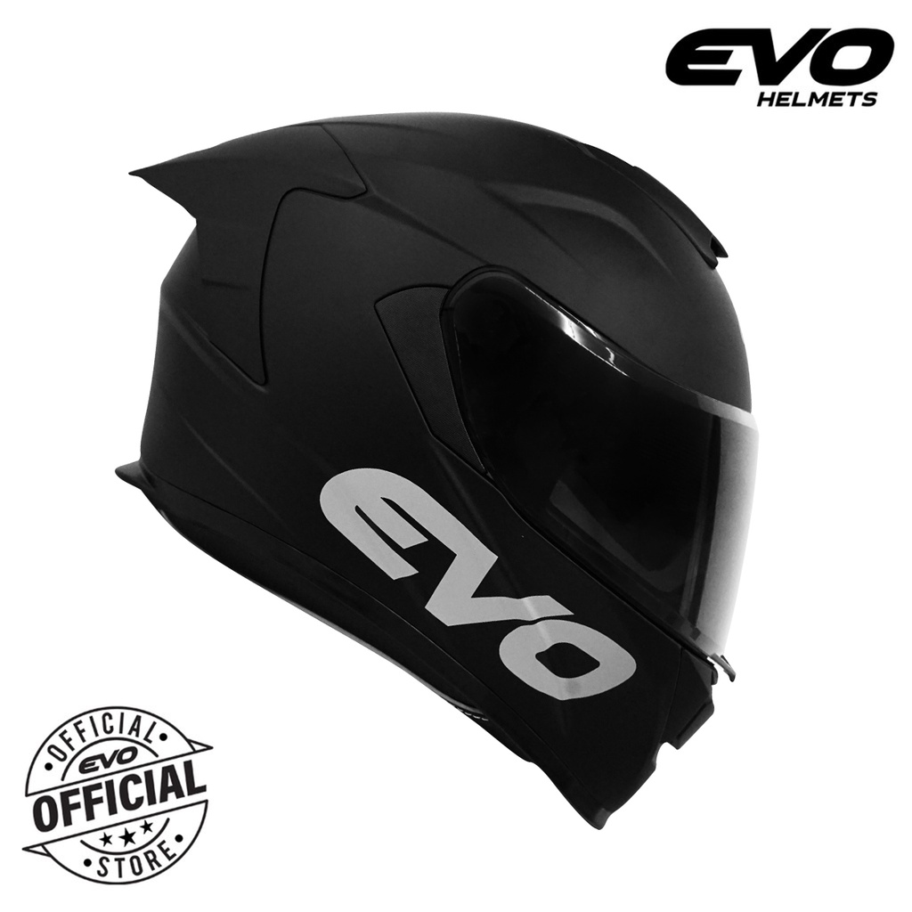 EVO GTPRO Plain Full Face Dual Visor Helmet Motorcycle With Free Clear