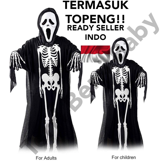 Scream / skeleton / bone skull bone ghost costume for children adult ...