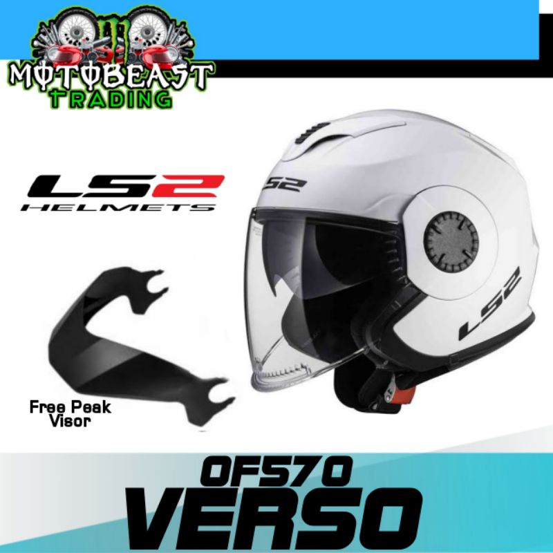 LS2 Verso HalfFace Dual Visor Helmet | Shopee Philippines