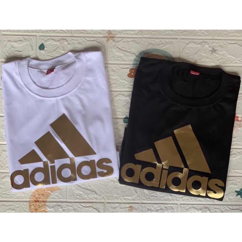 ADIDAS TRENDY SHIRT Metallic GOLD PRINT Shopee Philippines