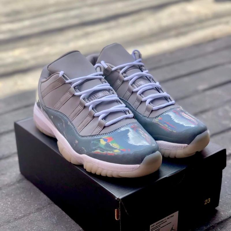 Jordan 11 cool cheap grey laces