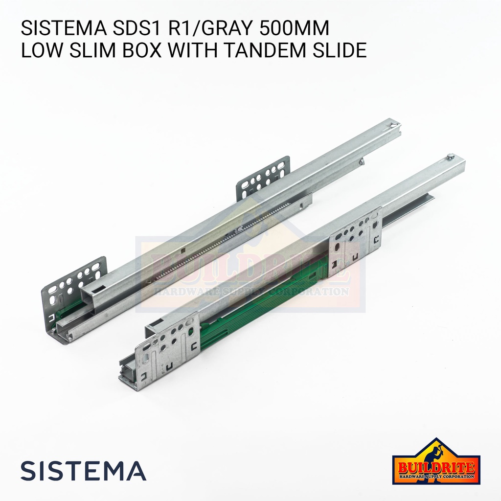 SISTEMA SDS1.IR/GRY 500mm(L) x 68mm(H) Iron/Gray Aluminum Sds1 Low Slim ...