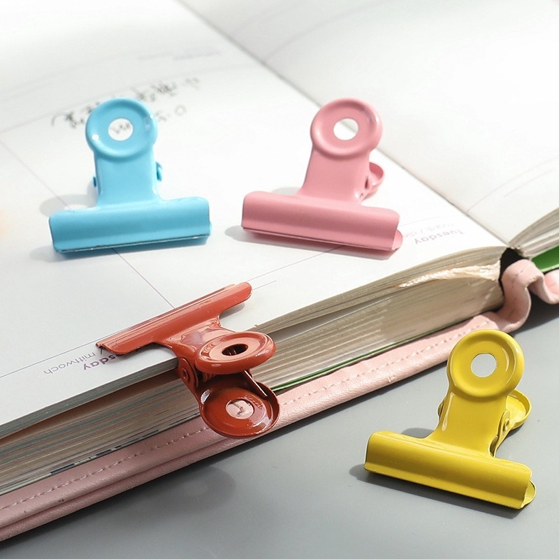 Colorful Clips Round Metal Clamp Small size File organizer Journal ...