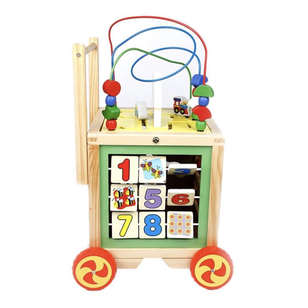 5 IN 1 LEARNING BOARD WOODEN BABY WALKER Shopee Philippines