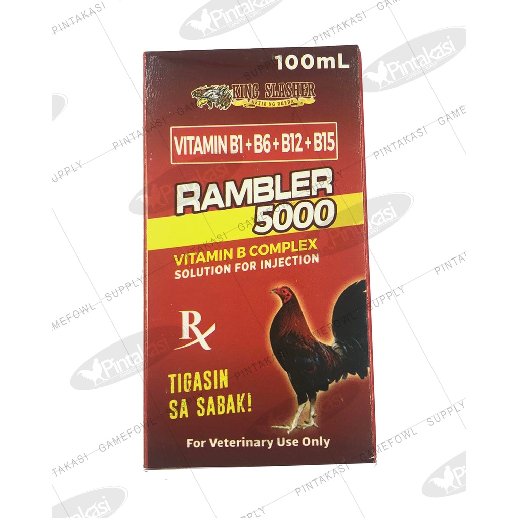 King Slasher Rambler 5000 100ml (Vitamin B1 + B6 +B12 + B15) for Cock,  Birds and other Animals | Shopee Philippines