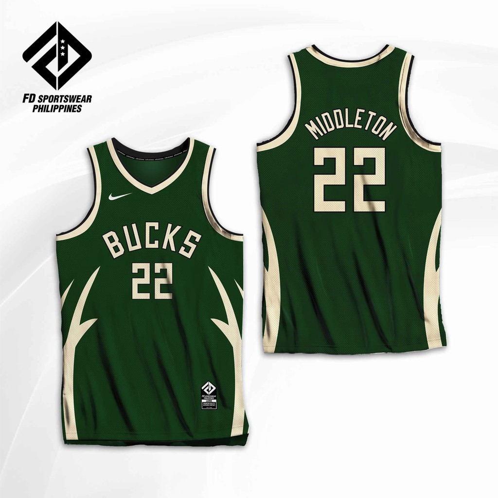 MILWAUKEE BUCKS GIANNIS ANTETOKOUNMPO 2022 FD CONCEPT FULL SUBLIMATED JERSEY