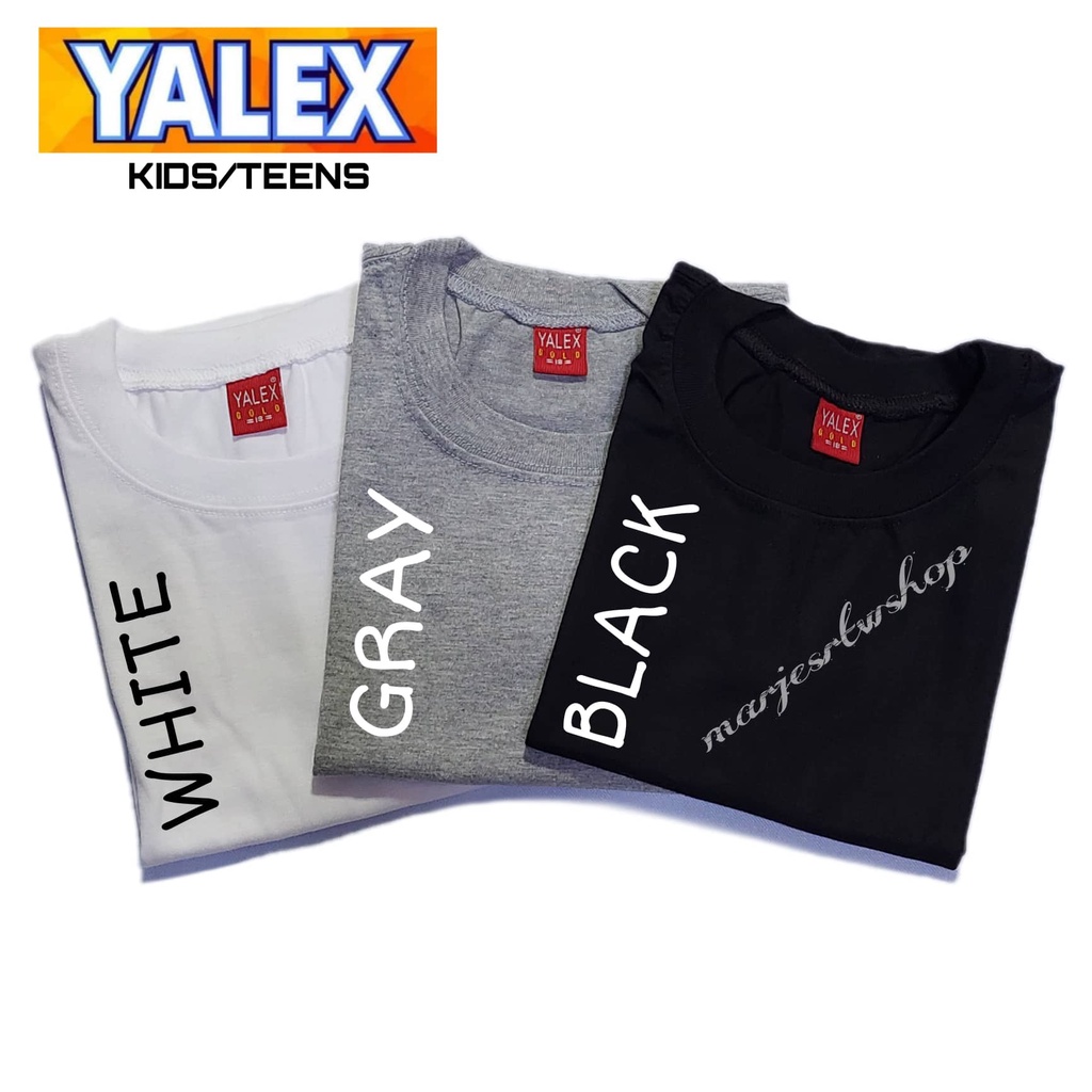 Yalex Kids/Teens Plain T-shirt (On-hand) #4 | Shopee Philippines